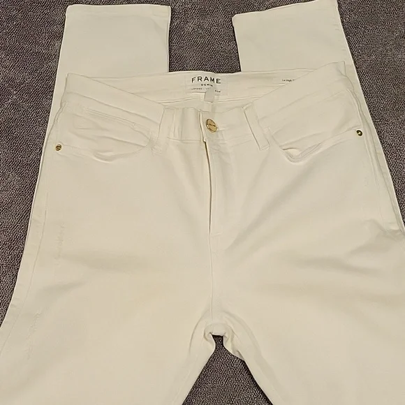 Frame Denim, "Le High Skinny" White Jeans - Picture 10 of 17
